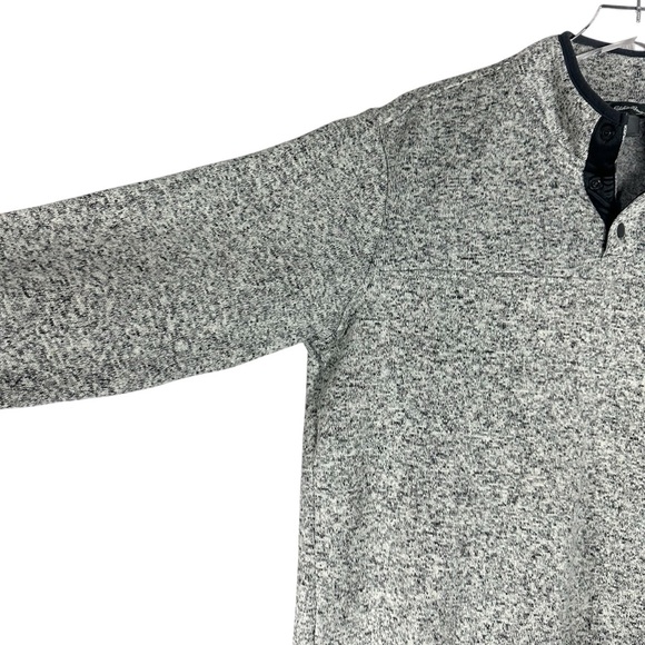 Eddie Bauer Men’s Large Radiator Fleece 1/4 Snap Mock Pullover Sweatshirt Gray - Picture 7 of 12